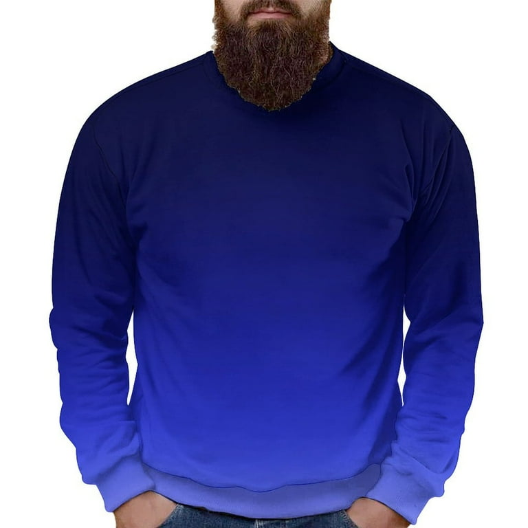 DNAGSB Periwinkle And Dark Blue 49 Men s Sweatshirt Loose Fitting Sweatshirt Long Sleeve Crewneck Pullover for Men Walmart