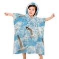 DNAGSB Seagulls And Ocean Breezes1518 Kids Hooded Bath Towel Wrap