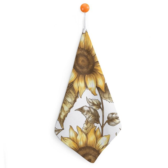 DNAGSB Sunflowers284 Kitchen Towels 1PCS, Soft Hand Towels with