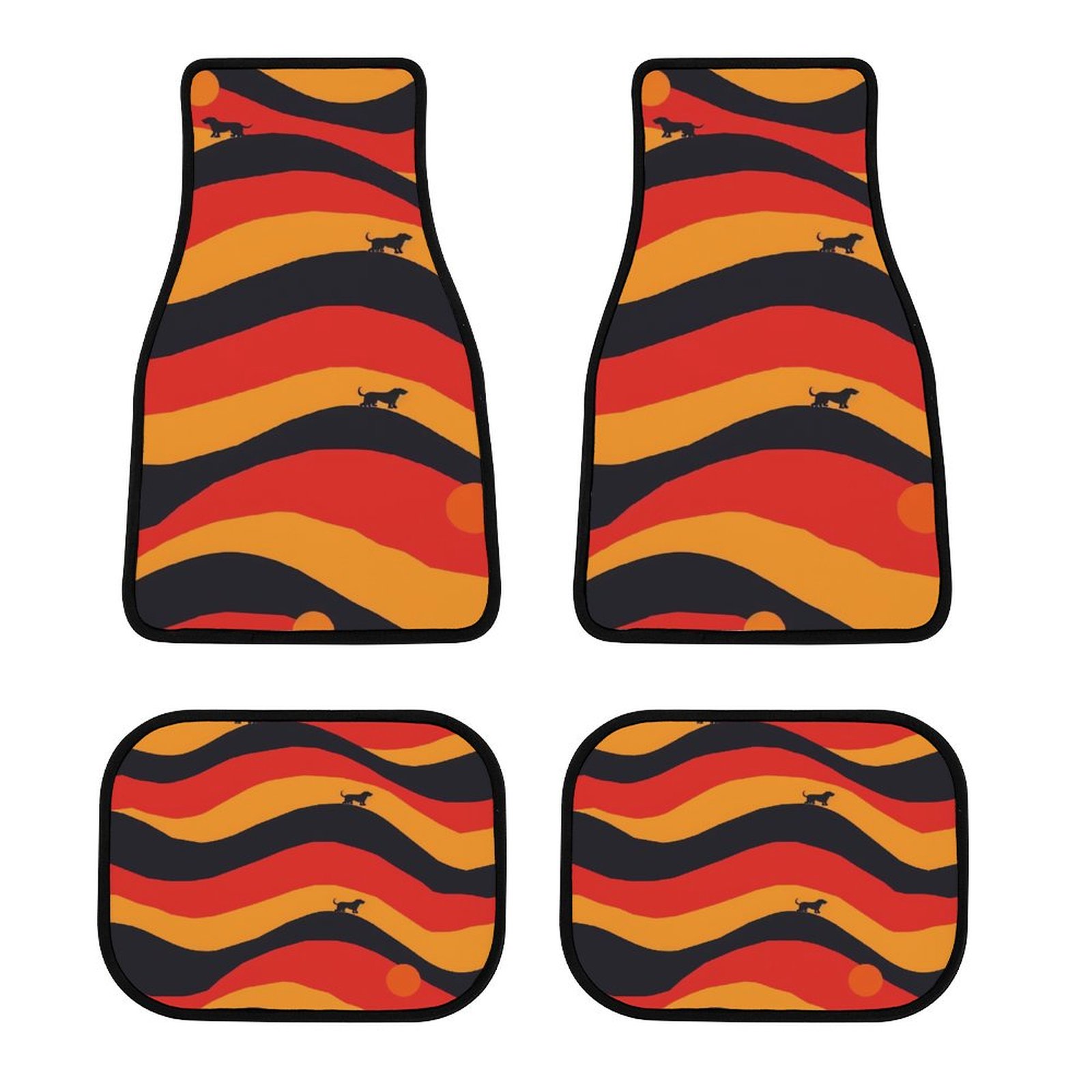 DNAGSB Sunset Path 101 Car Mats Full Set, Split Nonslip 4PCS Car Floor