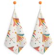 DNAGSB Vibrant Circus862 Kitchen Towels 2PCS, Soft Hand Towels with