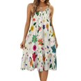 HANSHBDB Colorful Broken Flowers 83 Women's Maxi Summer Dress , Loose