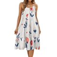 HANSHBDB Delicate Petal Icons 163 Women's Maxi Summer Dress , Loose