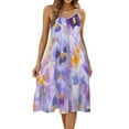 HANSHBDB Dynamic Pansy Ditsy 92 Women's Maxi Summer Dress , Loose