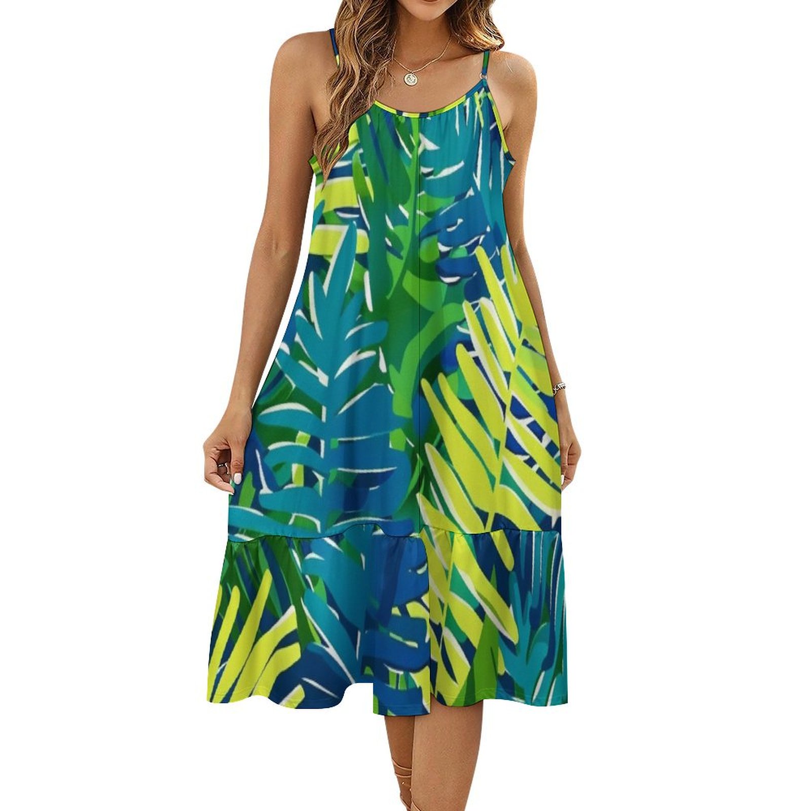 DNAGSBBSN Exquisite Boston Fern 117 Women's Maxi Summer Dress , Loose