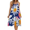 DNAGSBBSN Marshmallow Daisy Pattern 52 Women's Maxi Summer Dress