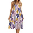 HANSHBDB Tiny Pansy Ditsy 309 Women's Maxi Summer Dress , Loose