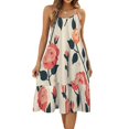 DNAGSBBSN Vibrant Rose Flowers 730 Women's Maxi Summer Dress , Loose