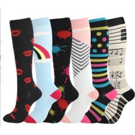 DNAKEN(6 pairs) Compression Socks for Women & Men Circulationis Best Support for Athletic Running,Hiking,Nursing compression socks for women diabetic socks women