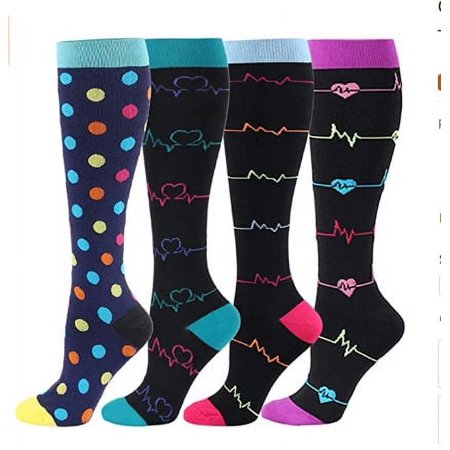 DNAKEN(6 pairs) Compression Socks for Women & Men Circulationis Best Support for Athletic Running,Hiking,Nursing compression socks for women diabetic socks women
