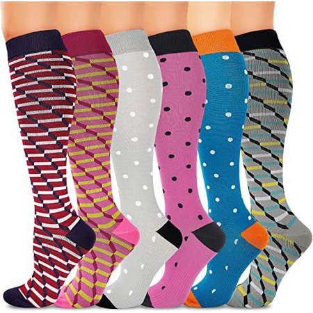 DNAKEN (8 pairs) Compression Socks for Women & Men Circulationis Best Support for Athletic Running,Hiking,Nursing men's compression socks socks for women