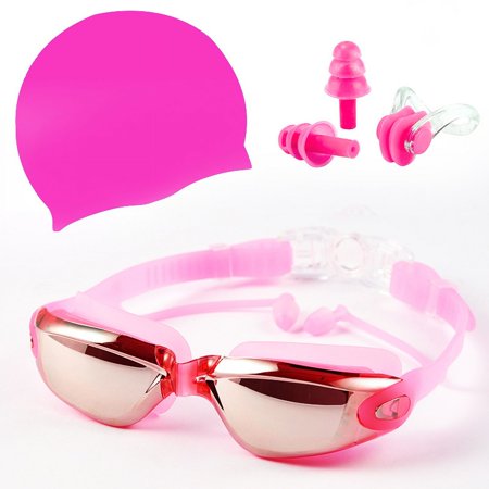 DNAKEN Swimming goggles set adult swimming goggles swimming cap waterproof anti-fog plating high-definition swimming glasses swim goggles