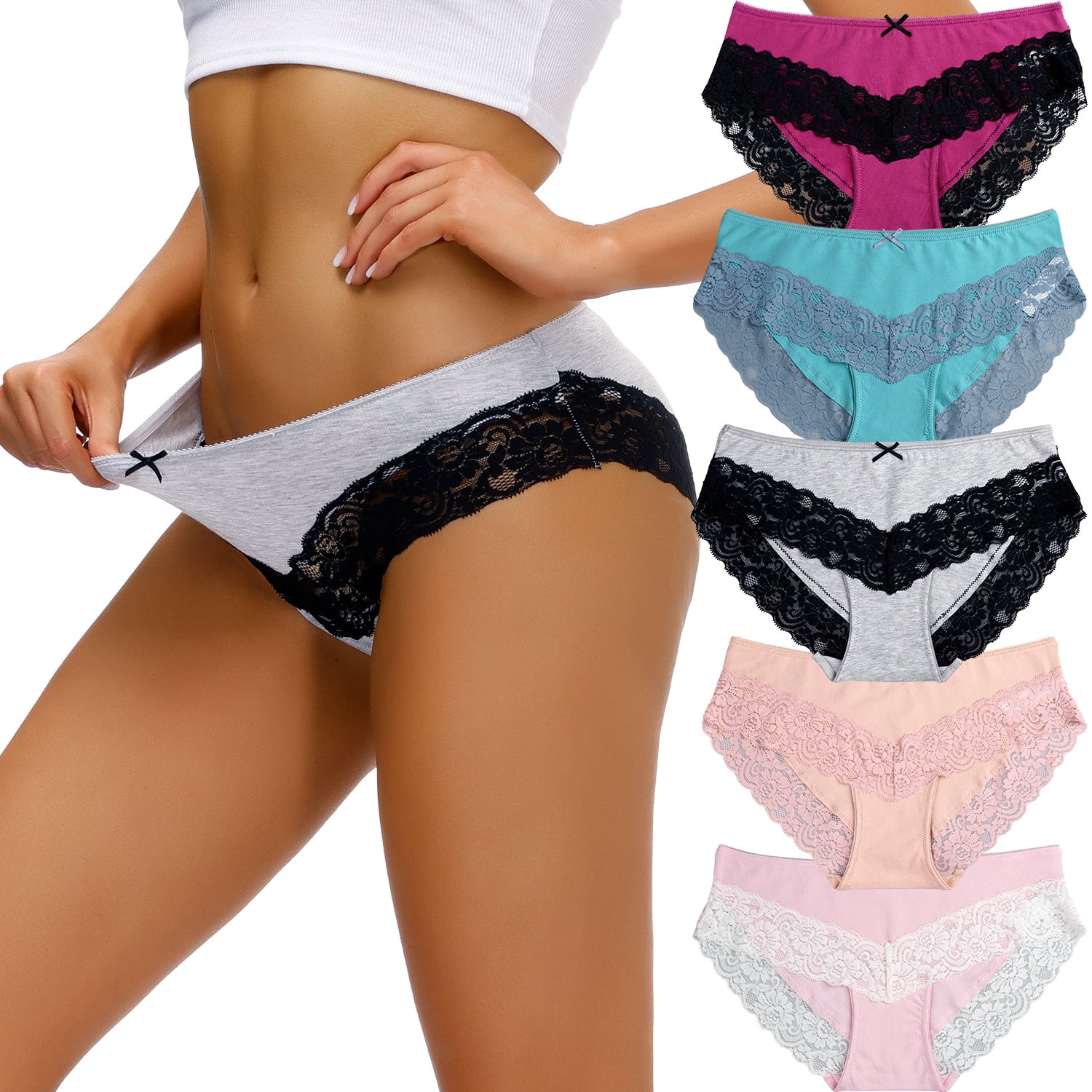 DNAKEN Women’s Underwear Soft Breathable Cotton Brief Ladies Panties - Walmart.com
