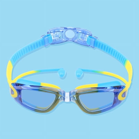 DNAKEN kid swimming goggles boys and girls high-definition waterproof anti-fog large frame swimming goggles professional swimming goggles swimming cap swimming suit swim goggles