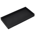thumbnail image 1 of DNC 7.9" Small Silicone Bathroom Counter Tray, Vanity Tray, Kitchen Sink Soap Tray for Dish Holder Dispenser Countertop Toilet Tank Desk Organizer Black, 1 of 1