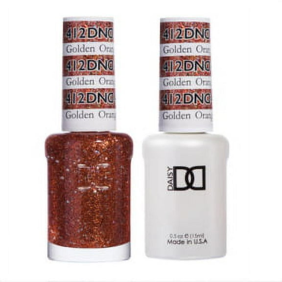 DND 412 Golden Orange Star Gel & Matching Polish Set - DND Gel & Lacquer