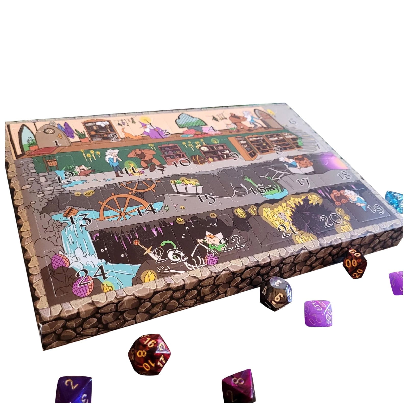 DND Advent Calendar 2025 Dungeons and Dragons Random Polyhedral Dice