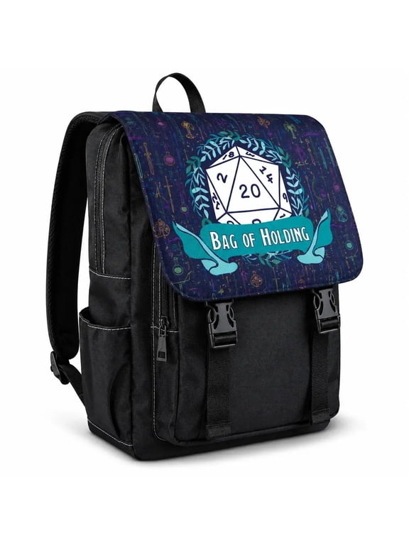 Bag of Holding Tabletop RPG DND Travel Backpack for D&D Players & Dungeon Masters | Dice Storage, Laptop & Book Bag for School, Work, TTRPG, Board Game & Fantasy Gaming Gear Accessories