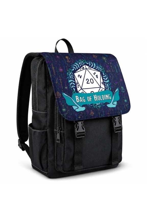 Bag of Holding Tabletop RPG DND Travel Backpack for D&D Players & Dungeon Masters | Dice Storage, Laptop & Book Bag for School, Work, TTRPG, Board Game & Fantasy Gaming Gear Accessories