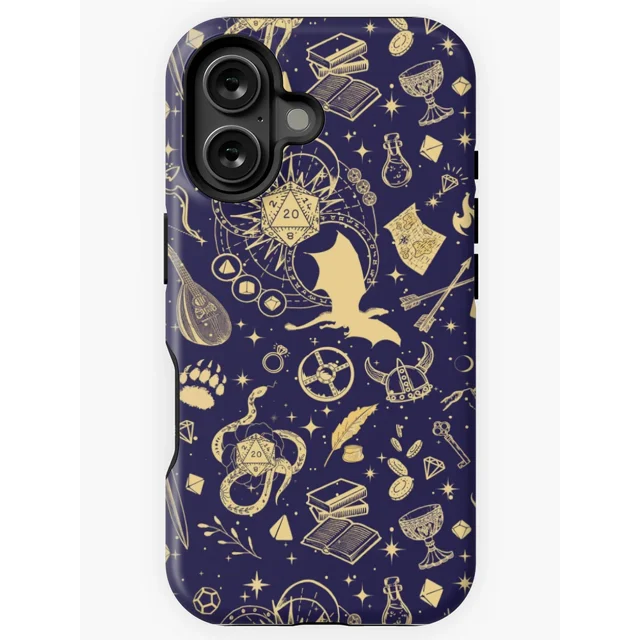 DND Celestial Pattern Case iPhone 11 12 13 14 15 16 Pro Max RPG Night ...