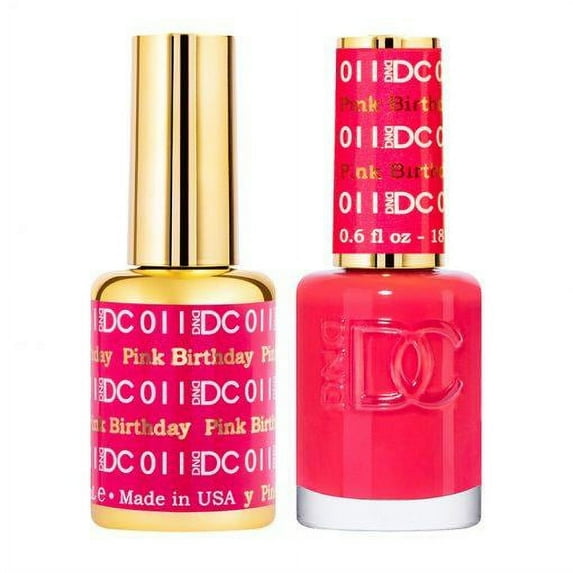 DND DC 011 Pink Birthday Gel & Matching Polish Set - DND DC Gel & Lacquer