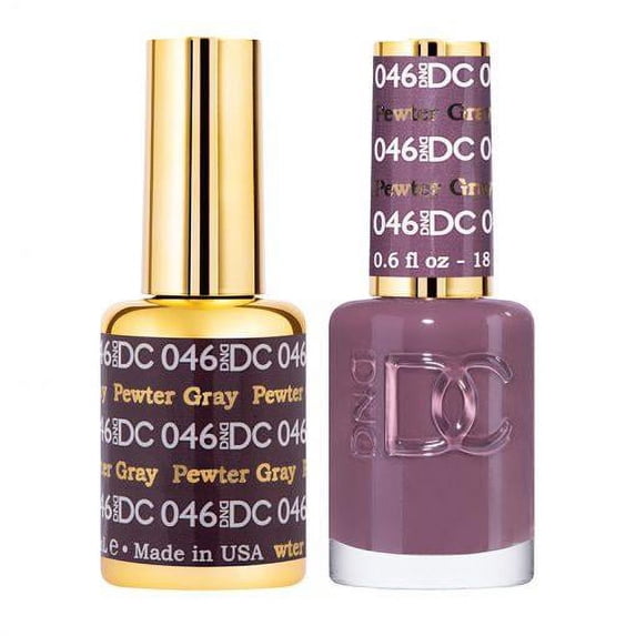 DND DC 046 Pewter Gray Gel & Matching Polish Set - DND DC Gel & Lacquer