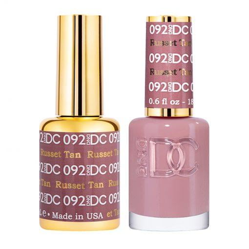 DND DC 092 Russet Tan Gel & Matching Polish Set - DND DC Gel & Lacquer
