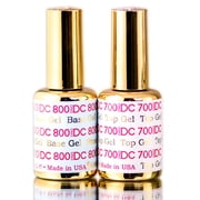 DND DC 700 Top Gel & 800 Base Gel DUO SET, Soak off Gel All In One Base & Top Coat KIT for Daisy Nails - Top 700 / Base 800