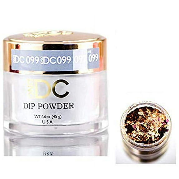 DND DC Blues & Greens DIP POWDER for Nails 1.6oz, 45g, Daisy Dipping (with bonus side Glitter) Made in USA (Bayberry (099))