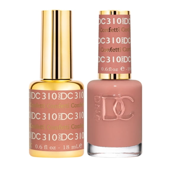 DND DC Confetti Gel Polish #310, DND DC Gel Polish for Nails