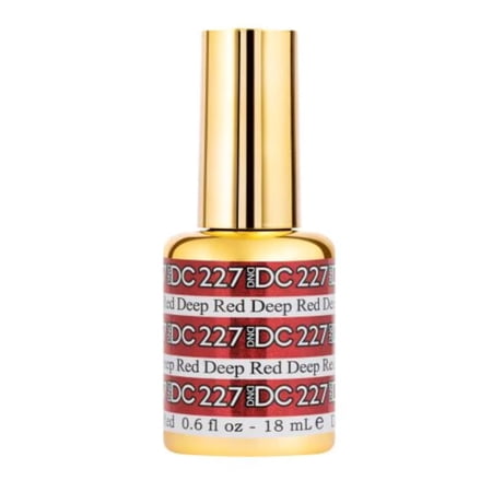 DND DC Deep Red Gel Polish #227, DND DC Gel Polish for Nails