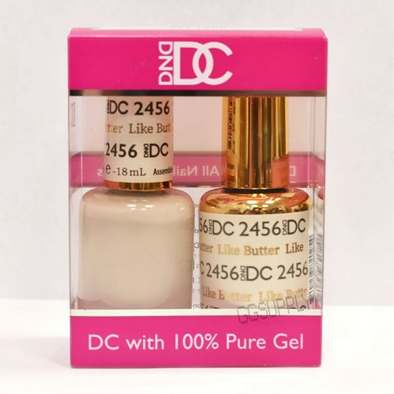 DND DC Duo Soak off Gel & Matching Nail Polis 2456 Like Butter