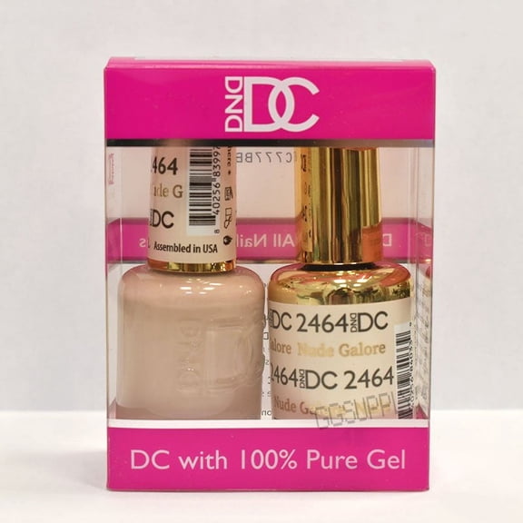 DND DC Duo Soak off Gel & Matching Nail Polish 2464 Nude Galore