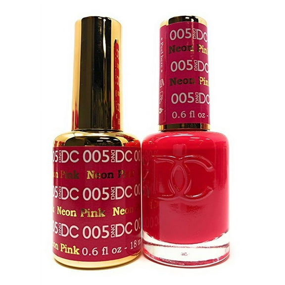 DND - DC Duo Soak off Gel & Matching nail polish - 005 NEON PINK