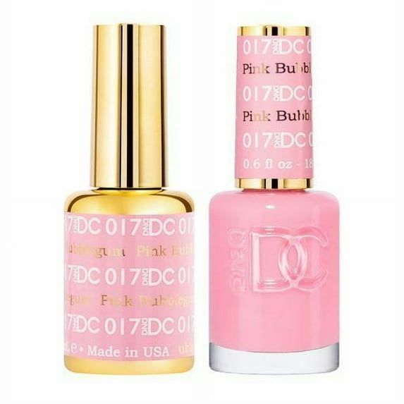 DND - DC Duo Soak off Gel & Matching nail polish - 017 Pink Bubblegum