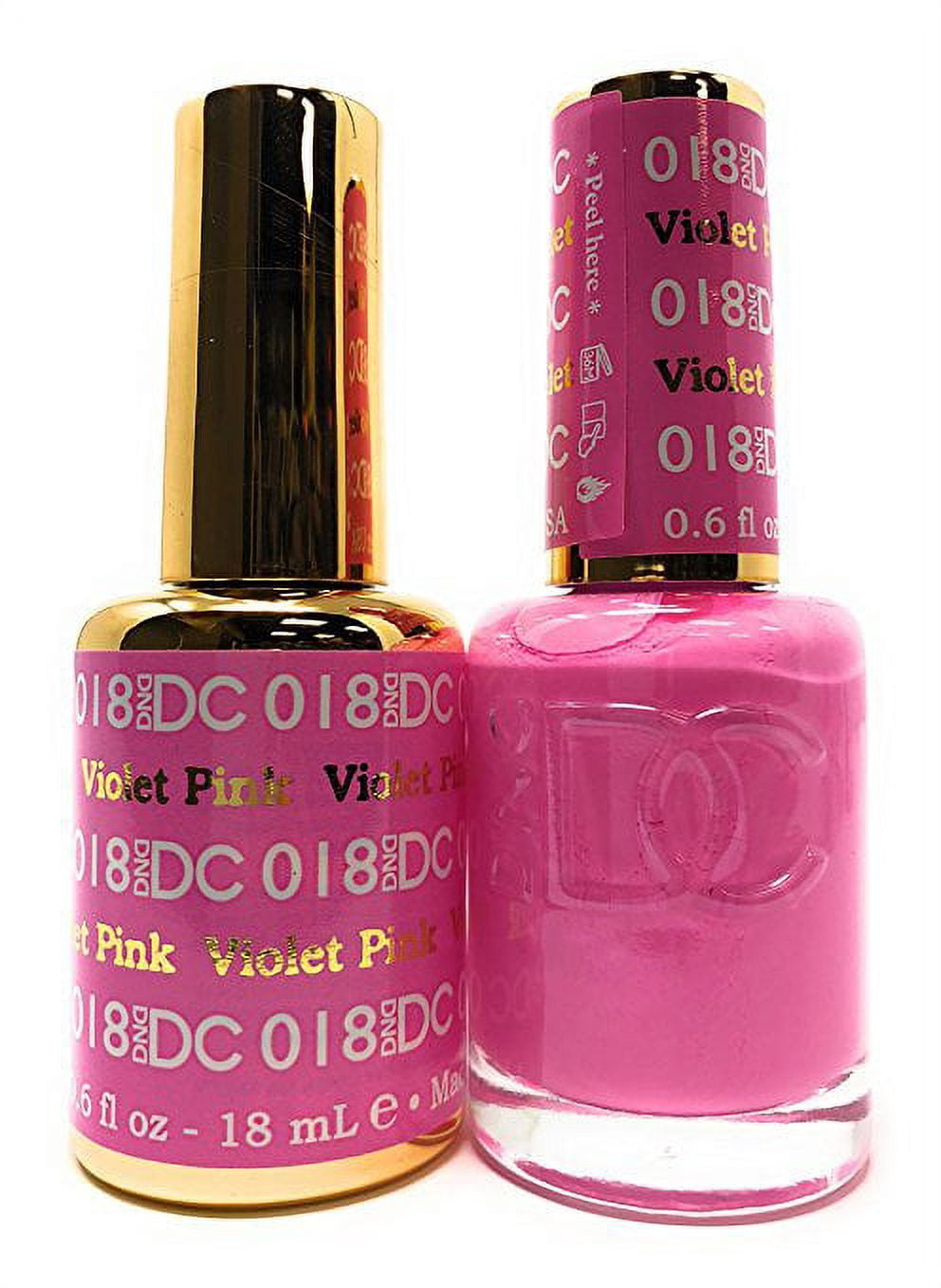 DND - DC Duo Soak off Gel & Matching nail polish - 018 Violet Pink