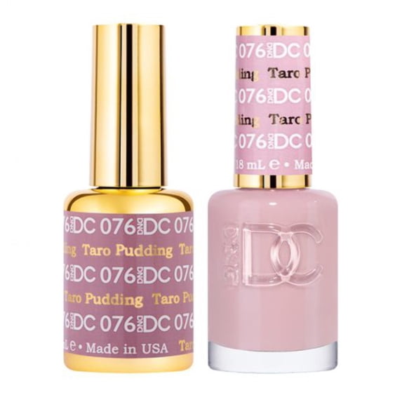 DND - DC Duo Soak off Gel & Matching nail polish, #076 - Taro Pudding