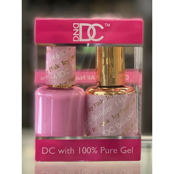 DND - DC Duo Soak off Gel & Matching nail polish, #146 - Icy Pink