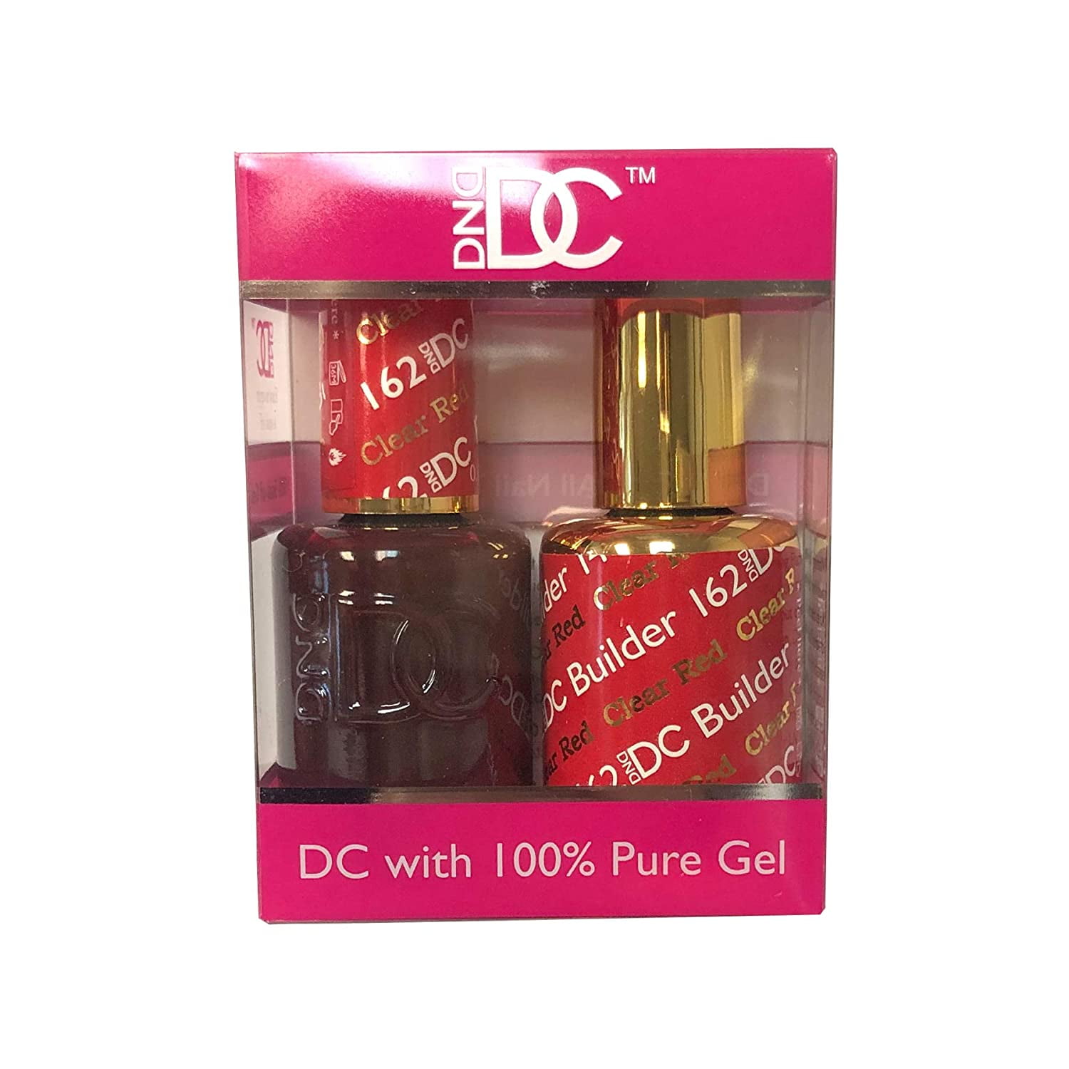 DND - DC Duo Soak off Gel & Matching nail polish - #162 Clear Red