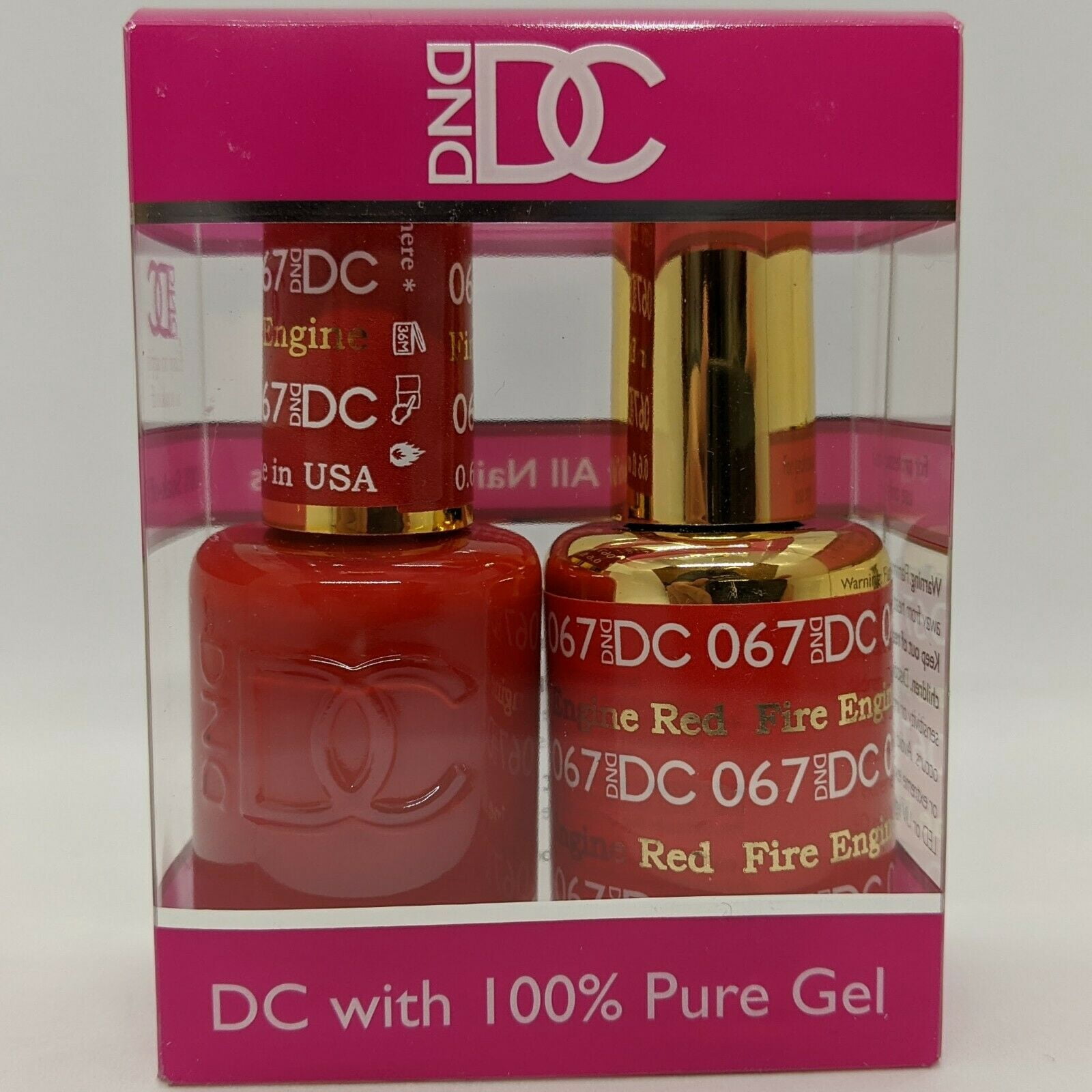 DND - DC Duo Soak off Gel & Matching nail polish, #67 - Fire Engine Red ...
