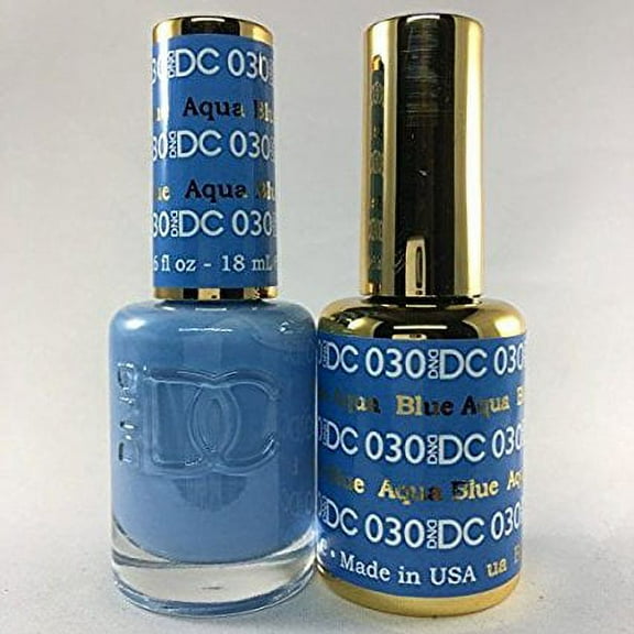 DND - DC Duo Soak off Gel & Matching nail polish, Aqua Blue #DC030