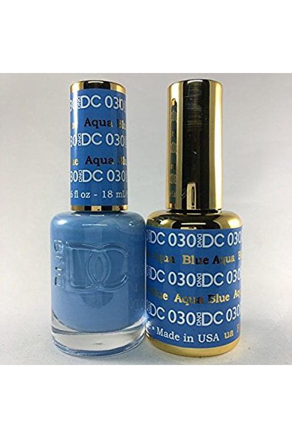 DND - DC Duo Soak off Gel & Matching nail polish, Aqua Blue #DC030
