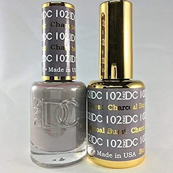 DND - DC Duo Soak off Gel & Matching nail polish - CHARCOAL BURST #DC102