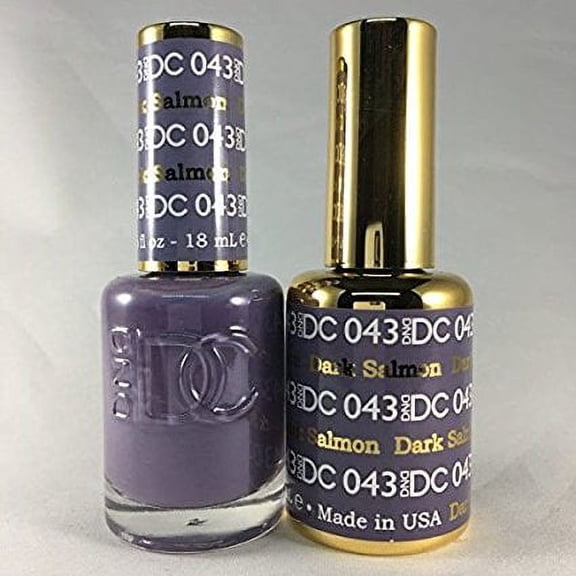DND - DC Duo Soak off Gel & Matching nail polish, Dark Salmon #DC043