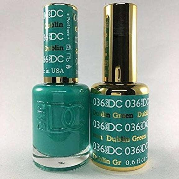 DND - DC Duo Soak off Gel & Matching nail polish, Dublin Green #DC036