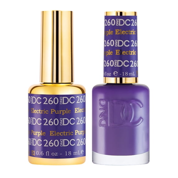DND DC Electric Purple Gel Polish #260, DND DC Gel Polish for Nails