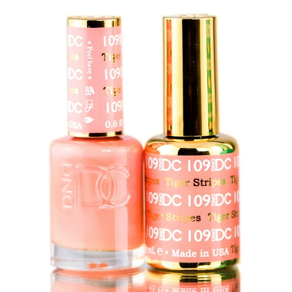 DND DC Gel & Lacquer Orange Duo - Tiger Stripes (109) - Pack of 1 with Sleek Comb