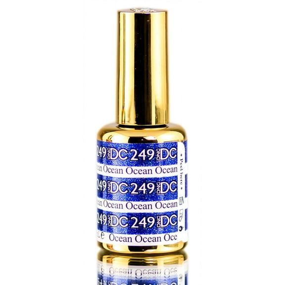 DND DC MERMAID Gel Polish, Premium Soak-Off Nail Polish with Aquatic GLIMMER & Iridescent SPARKLE, Daisy Nails - Ocean (249)