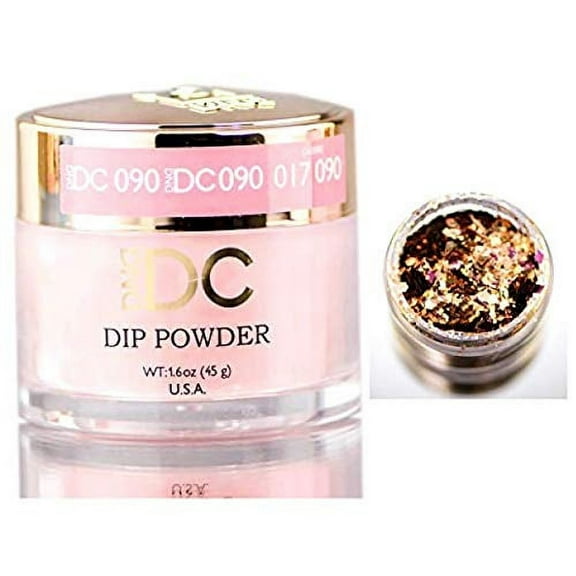 DND DC Neutrals DIP POWDER for Nails 1.6oz, 45g, Daisy Dipping (with bonus side Glitter) Made in USA (Pearl Pink (081))