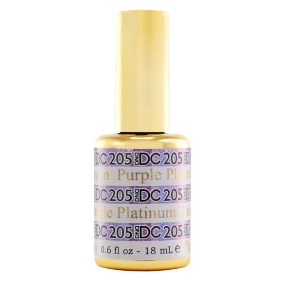 DND DC Purple Platinum Gel Polish #205, DND DC Gel Polish for Nails